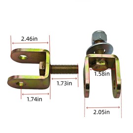Lyhiku Replacement 690001 Shock Adapter Mount to Eyelet- Shock Adapter Mount to Eyelet Conversion Mounts- for 1/2‑Inch Shock Mounts Fits SUV Trucks Heavy Duty Steel Shock Adapter Bracket (2pack)