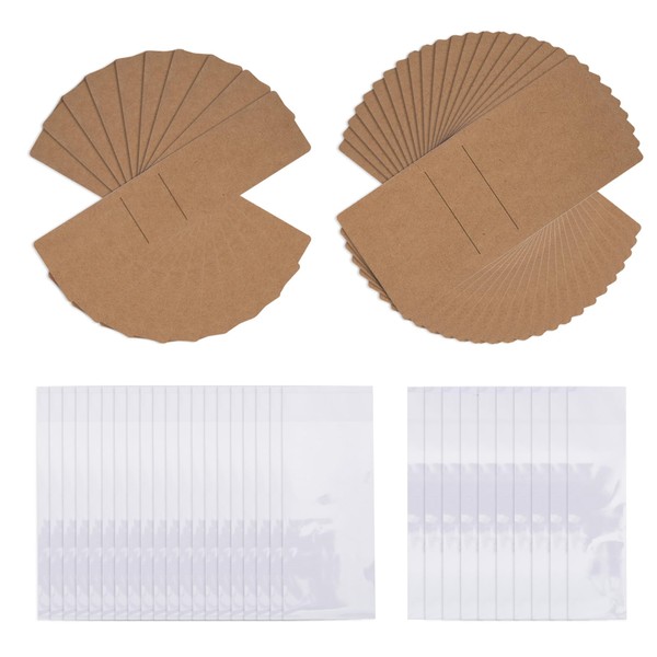 RAHATA Kraft Bookmark Holder 30 PCS for Acrylic Bookmarks Bulk