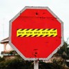 Safety Warning Tape Yellow and Black Anti Slip Sticker Self