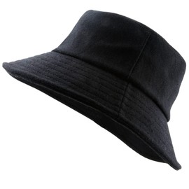 KYEYGWO Unisex Bucket Hats, Woolen Outdoor Fishing Hunting Hat Sun Cap, Black