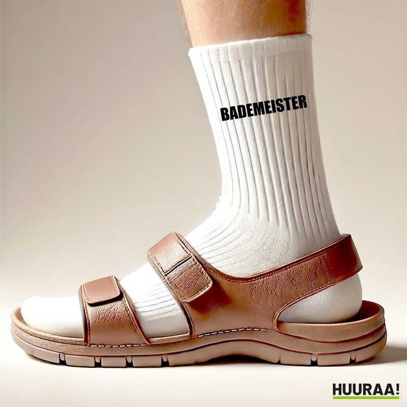 Huuraa Unisex Socks Bath Master Lettering Gift Size 37/46 Bathmaster