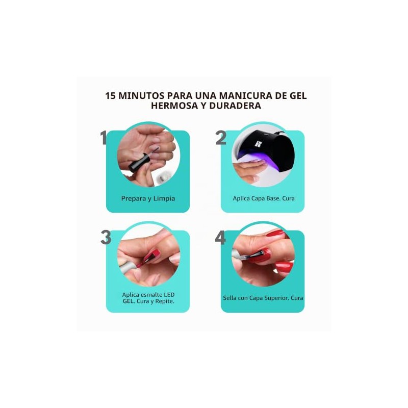 RC Red Carpet Manicure Esmalte de Uñas LED GEL Black