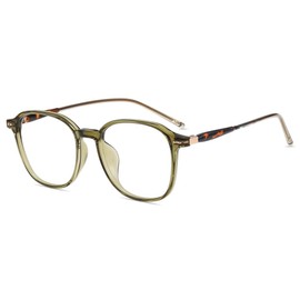 Firmoo Blue Light Blocking Glasses for Women Men, TR90 Square Frame Anti Eyestrain Computer Screen Gaming Glasses Green