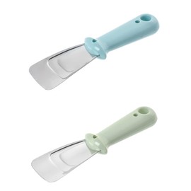 NIANOPKM Pack of 2 De-Icing Scrapers, De-Icing Scrapers, Freezer, Stainless Steel Ice Scraper, Household Kitchen, Freezer, De-Icer, Practical Fridge Accessories