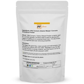mGanna 100% Natural Pure Wild Turmeric/Curcuma Aromatica Powder for Smooth Glowing Skin 227 GMS / 0.5 LBS