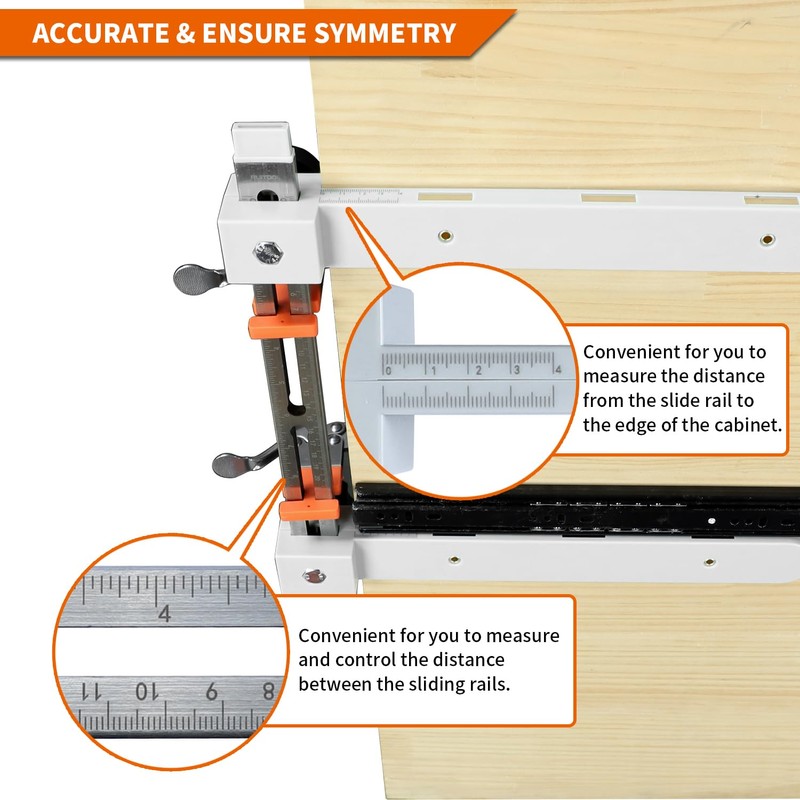 RUITOOL Drawer Slide Jig with Toggle Clamp & Magnetic Arm