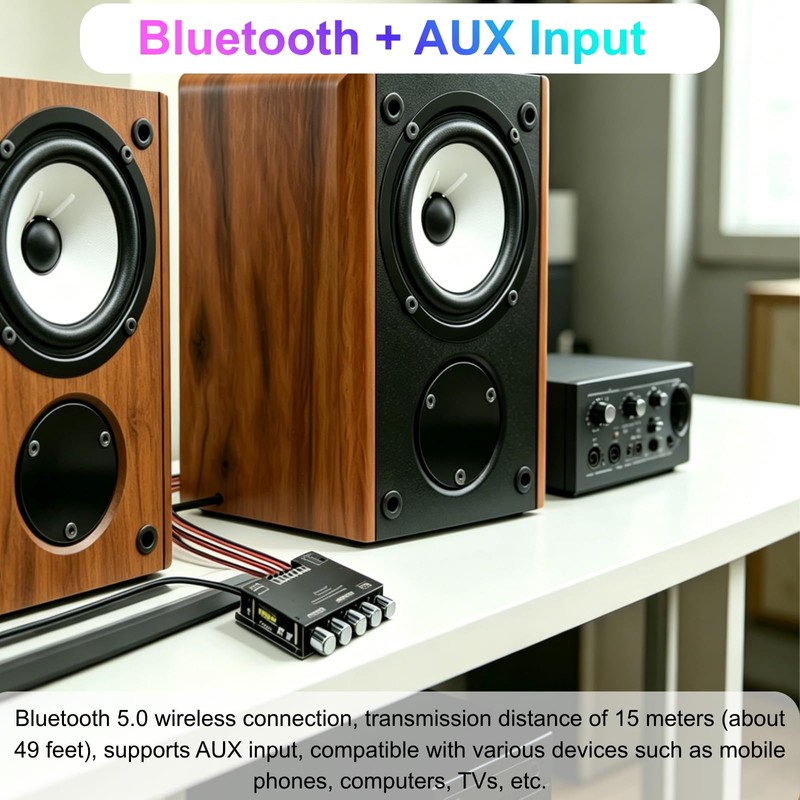 ZK-MT21 2.1 Channel Bluetooth Amplifier Board, 50W×2 + 100W Class