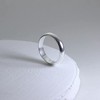 Sterling Silver 4mm D Shaped Wedding Band Ring Size Z+2