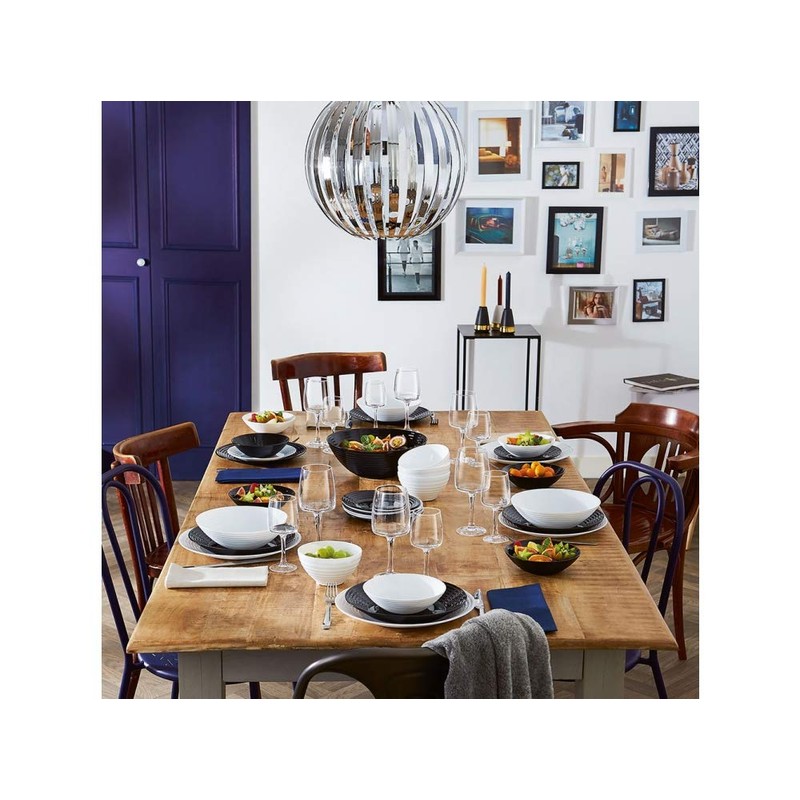 Arcoroc ARC L7611 Harena Flat Plate, 25 cm, Opaline Glass,