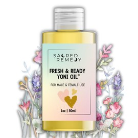 Sacred Remedy Classic Yoni Oil Effective Moisturising Lotion Oil 100% Natural and Vegan Reduces Friction, Chafing and Dryness. Balances pH and Provides a