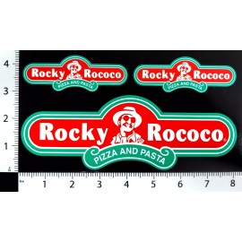 Rocky Rococo Pizza & Pasta 8" & 4'' Novelty Sticker 3 Pack / Stickers (3x)