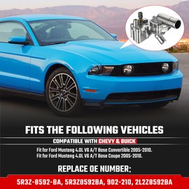 ISINSWIFT 5R3Z8592BA Aluminum Thermostat Housing Assembly Fit for Ford Mustang 4.0L 2005-2010 Replaces 5R3Z-8592-BA