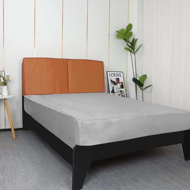 Lirex Satin Fitted Sheet, Luxurious Silky Smooth Polyester Bedding Soft