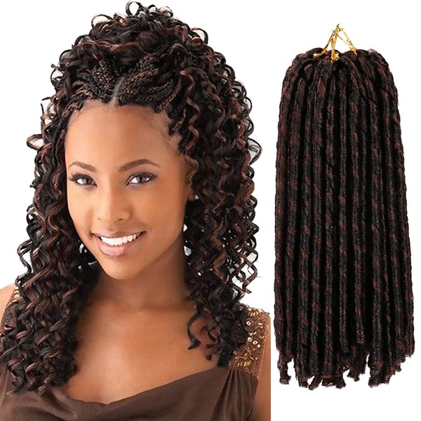 Straight Faux Locs Crochet Hair, 4 Packs Soft Locs Crochet