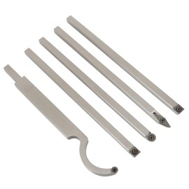 kimllier Carbide Tipped Wood Turning Tools Set 9-Piece Alloy Woodworking Turning Fit for Woodturning Operations on Woodworking Lathes, Such as Grooving, Shaping and Hollowing Out of Wood