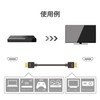 Elecom ECDH-HD14SS05BK HDMI Cable, 19.7 inches (50 cm), Supports 4K
