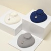 Oirlv Luxury Creamy-white Microfiber Jewelry Bust Necklace Display Bust Necklace