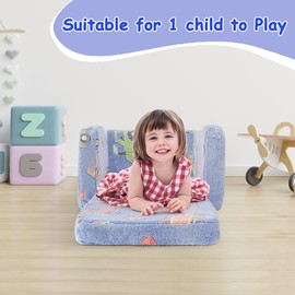 snow mini Toddler Chair and Couch for Kids with Comfy, 2 in 1 Cozy Fold Out Chair for Baby,Convertible Sofa for Girls and Boys