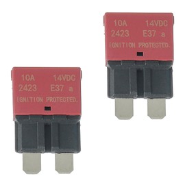EPLZON 10A DC 12V-14V Auto Reset Circuit Breaker ATC/ATO Low Profile T1 Mini Blade Fuses Breakers for Car Trucks Marine Boat RV Solar and More,2 Pack