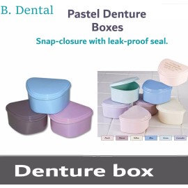 Probath Denture box Dental Denture Box Pastel ™ DENTURE BOX Denture Retainer Case- 3' Deep, 12/Bx - Soft Green, 12 Denture Boxes/Pack