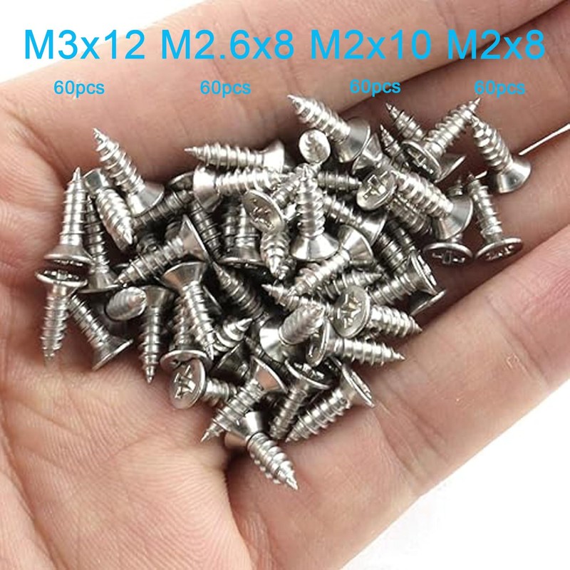 WEZCHUGHAOL Stainless Steel 304 Cross countersunk self Tapping Screws 240