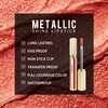 Depuplum Red Lipsticks for Women Metallic Lipstick Long Lasting Non