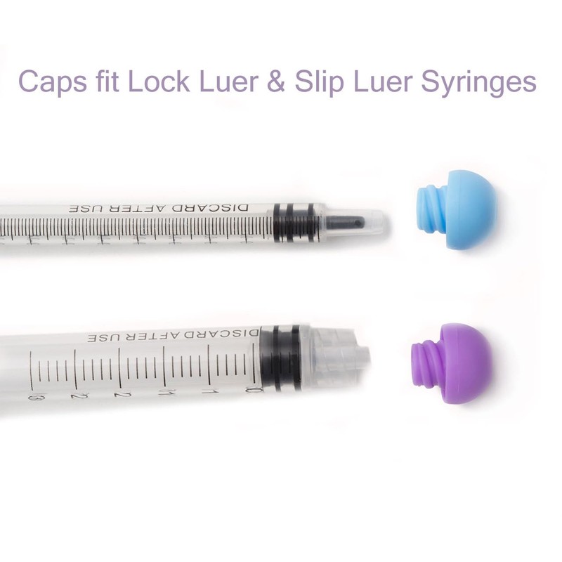 Syringe Caps for pets fit Slip leur and Lock luer