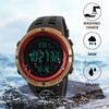 腕時計 メンズ デジタル スポーツウォッチ 5ATM防水: ストップウォッチ アラーム シリコン 多機能ウォッチ -