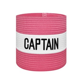 VerteLife Captain Band Player's Armband for Football and Rugby, Rubber Elastic Bracelet, Captain Bracelet, Captains Bracelet for Children, Pink