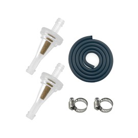 YAMAKATO 3/16 Inline Copper Fuel Filters for Dirt Mini Bike ATV Motorcycle UTV Snowmobile more with 1m*4.8mm fuel lines & 2 clamps