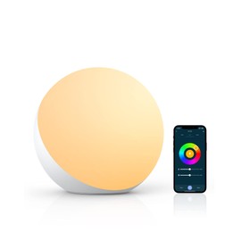 Hifree Smart LED Table Lamp, Bedside Lamp, Touch, Dimmable, Works with Alexa and Google Assistant, Wifi Atmosphere, Night Light, Mood Light, Robust and Safe for Children
