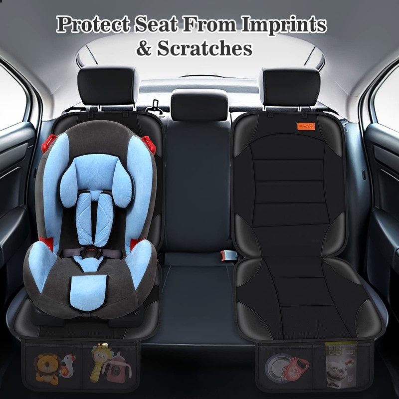 Siivton Car Seat Protector for Child Seat Cushion for Leather