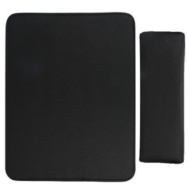 Nail Support Cushion Set, 2 Pieces PU Nail Cushion Mat Set, Removable Soft Nail Hand Rest Cushion, Nail Rest Holder Set, Manicure Tool for Home, Beauty Salon (Black)