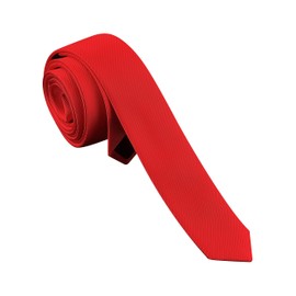 Branduce Men's Red Ties Skinny Ties For Men Solid Pure Color 1.58" (4CM) Plain Slim Necktie (TA07-01)