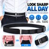 Black Adjustable Elastic Shirt Stay Belt for Men and Women,