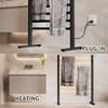 Freestanding Towel Warmer,Aluminum Electric Heated Towel Rack with Timer, LED