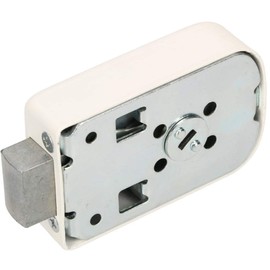 KOTARBAU® Additional Lock 60 mm 3 Colours Box Lock Door Lock Rotary Knob Additional Security Box Additional Lock without Cylinder (White)