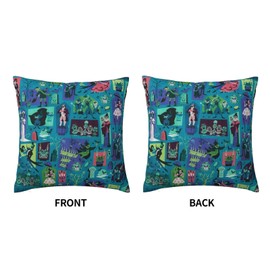Haunted Mansion Throw Pillow Covers Square Decorative Pillowcase Cushion Case for Bedroom Living Room Couch Sofa Bed 18x18 Inch