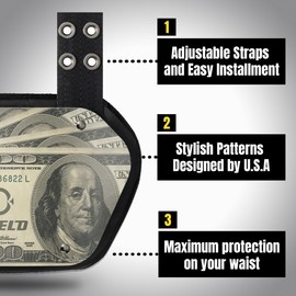 O Shield Money Football Back Plate, Lower Back Pads for Football Players, Rear Protector, Adult
