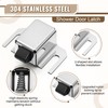 Jetec 2 Pack Shower Door Latch Replacement, Stainless Steel Single