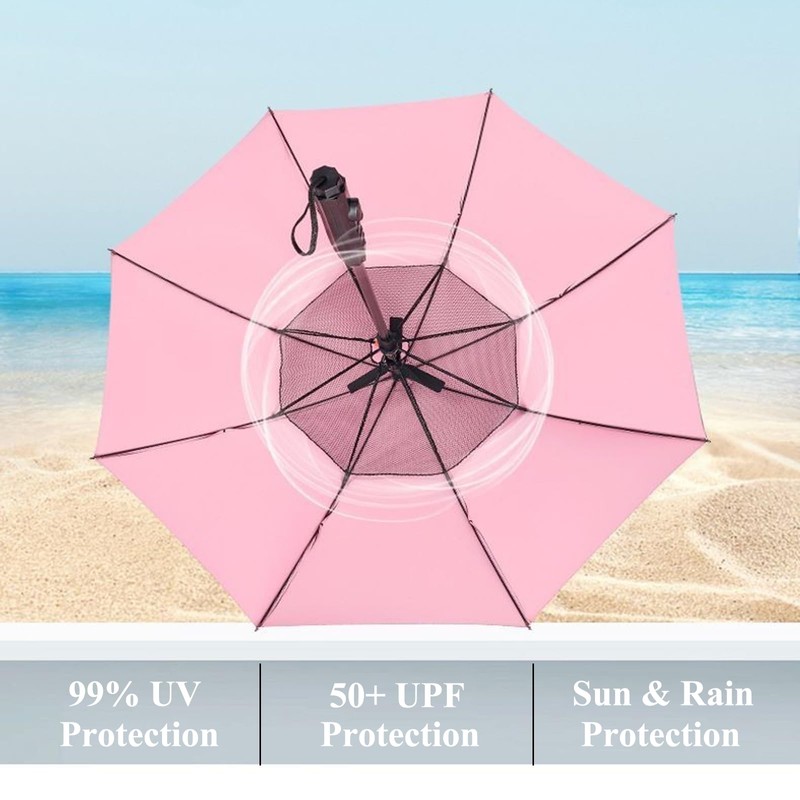 Tefedpot Umbrella with Fan and Mist Spray, 2025 upgraded UV