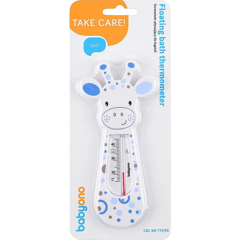 Baby Safe Floating Bath Thermometer Giraffe - White/Blue