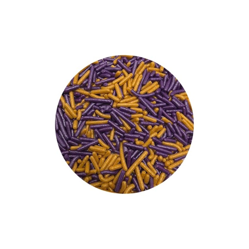 NCS Pearl Purple and Gold Jimmies Edible Sprinkles, 8 ounces