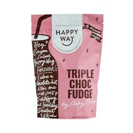 HAPPY WAY Ashy Bines Triple Choc Fudge Vegan Protein Powder - 500g | Chocolatey and Fudgy Goodness | Supports Toning & Muscle Recovery | Ideal for Shakes, Smoothies & Healthy Recipes