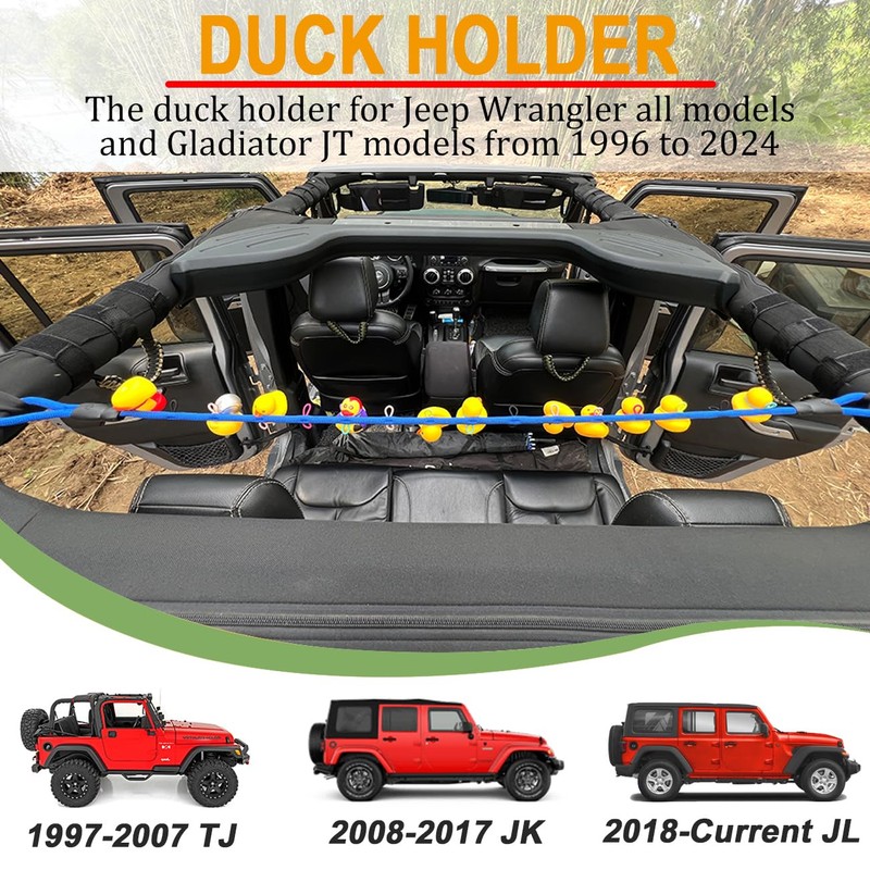 Paracord Duck Holder for Jeep Wrangler YJ TJ JK JL