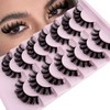 Mink Lashes Fluffy D Curl Russian Strip Lashes Wispy Lash