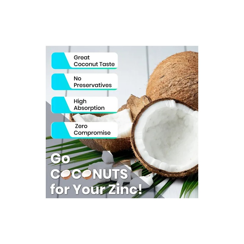 Zinc Orgánico Líquido Gotas En Coco Para Niños Y Adultos