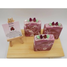 Handmade Rose Soap with Rose Buds Handmade Soap
