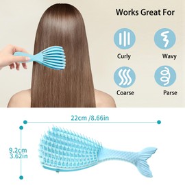 FOLAI Detangling Brush, Hair Brush, Detangler Brush for Women, Men & Children, for Curls, Wet, Fine & Long Hair, Pink