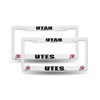 Utah Runnin' Utes Raised Letter Plastic License Plate Frame -